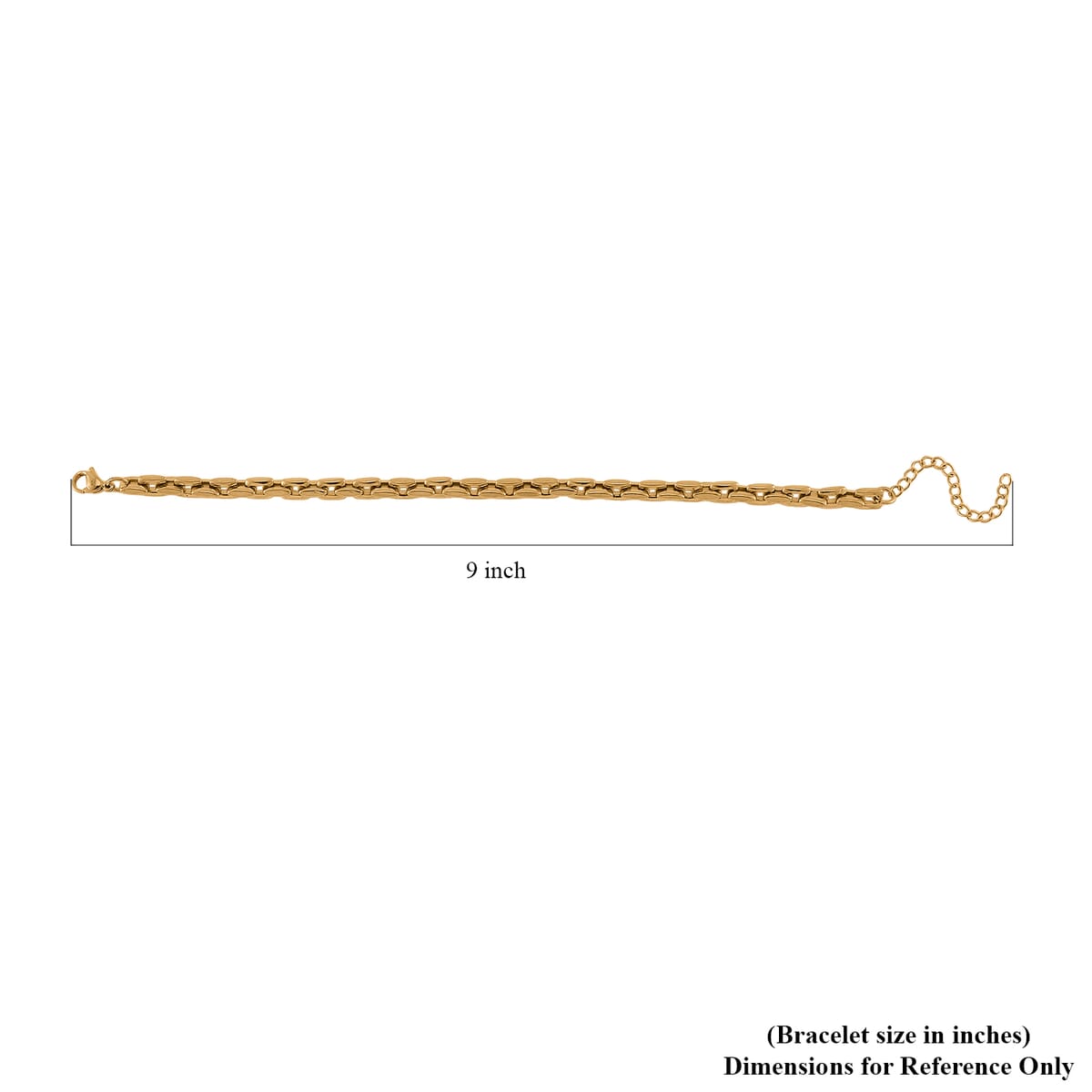 5.5mm Chain Bracelet in ION Plated YG Stainless Steel (8-10In) image number 5