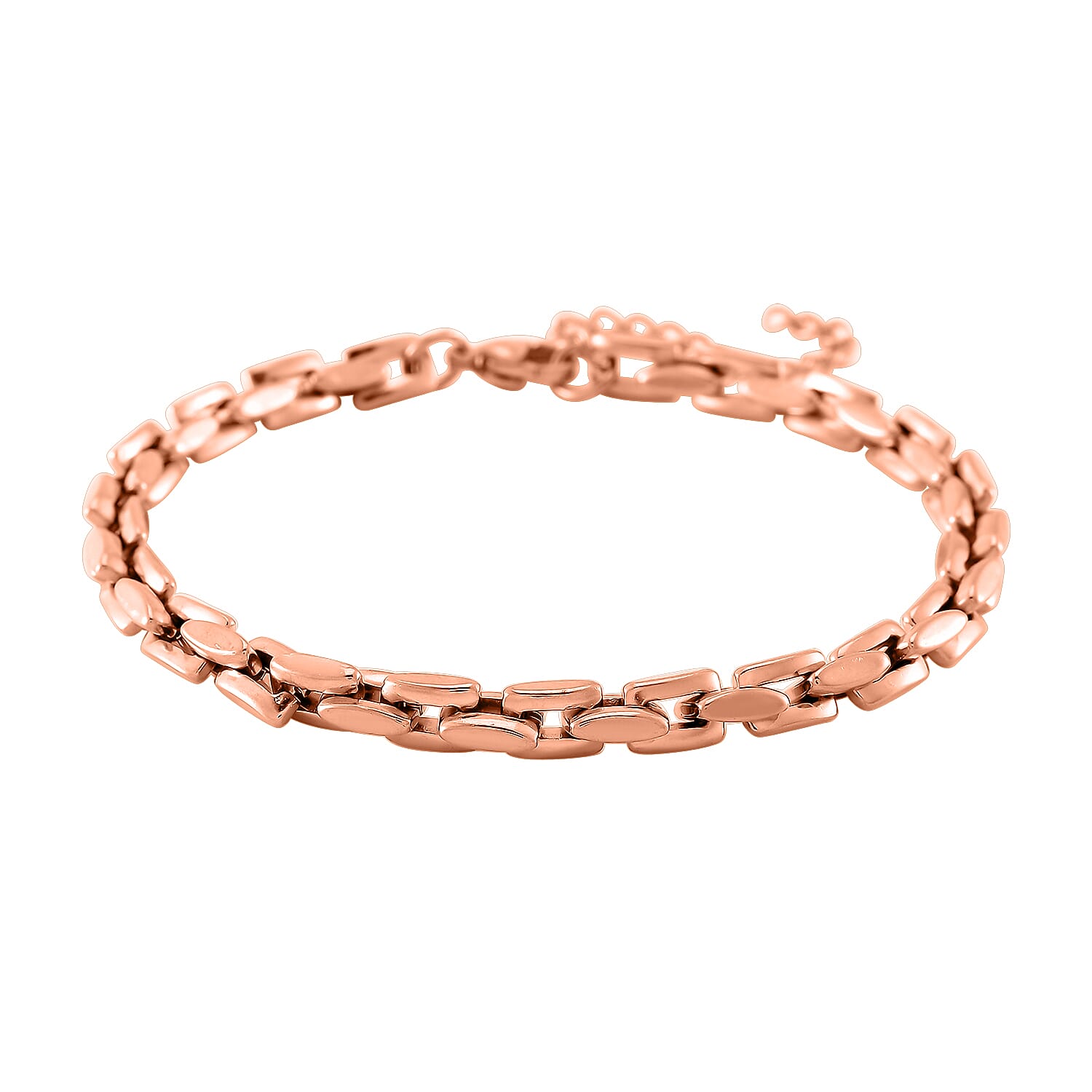 5.5mm Chain Bracelet in ION Plated RG Stainless Steel (8-10In)