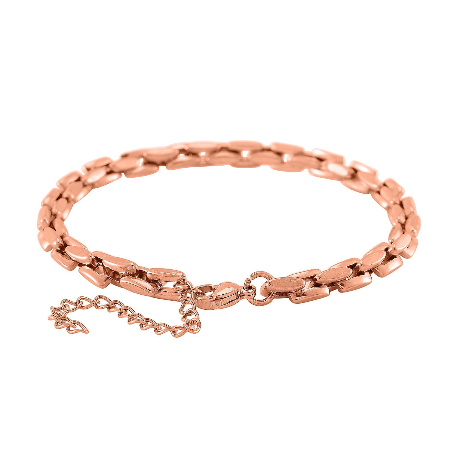 5.5mm Chain Bracelet in ION Plated RG Stainless Steel (8-10In)