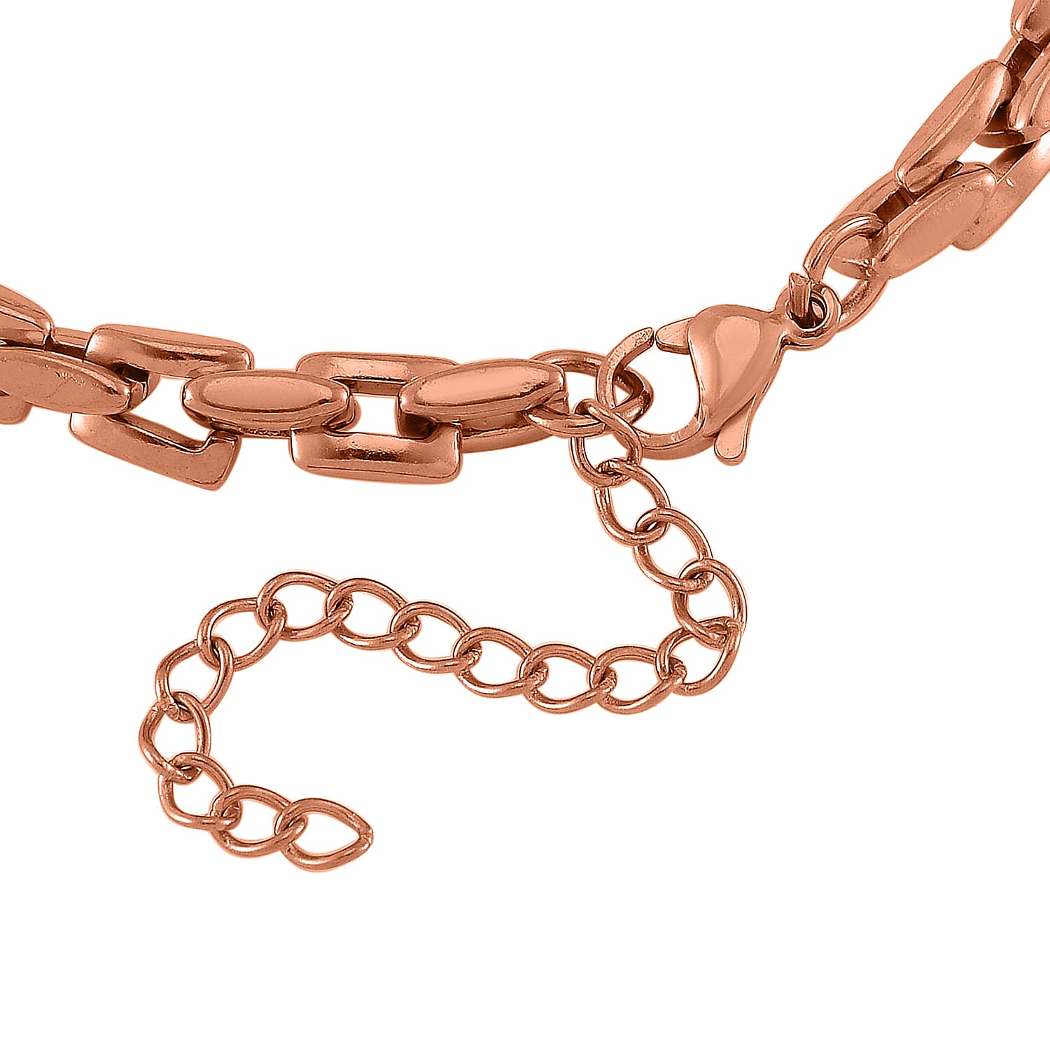 5.5mm Chain Bracelet in ION Plated RG Stainless Steel (8-10In)