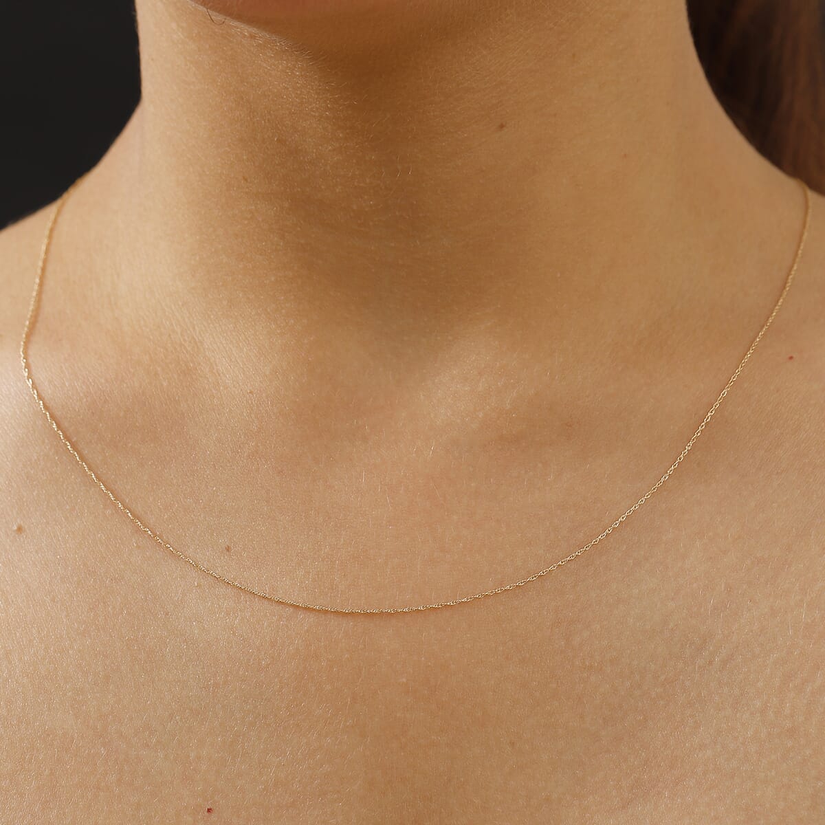 Cable Chain Necklace in 10K Yellow Gold 18 Inches image number 2