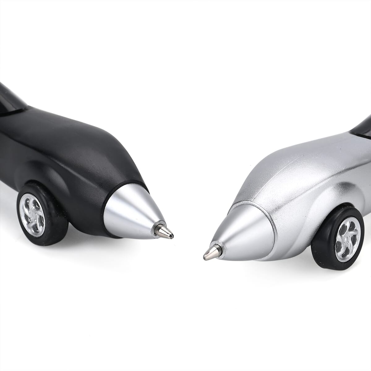 Set of 10, Black and Silver Car Shape Ballpoint Pen image number 7