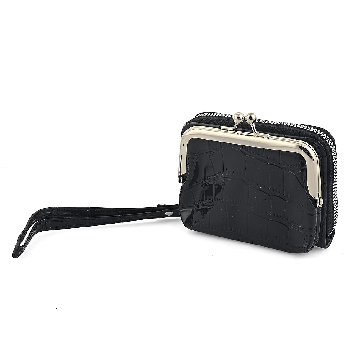 Set of 2 Black 2-in-1 Wristlet Wallet with Detachable Coin Purse image number 3