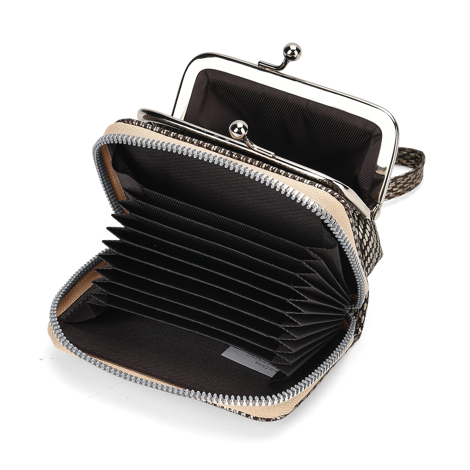 Set of 2 Golden 2-in-1 Wristlet Wallet with Detachable Coin Purse