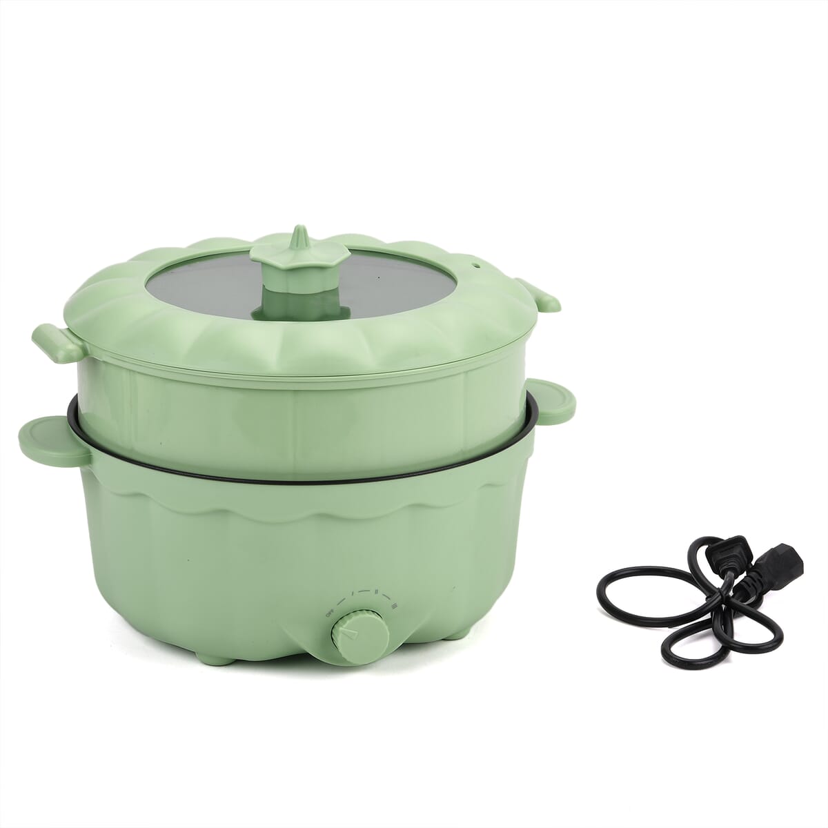 Green 3.7L Multifunctional Double Layer Rice Cooker image number 1