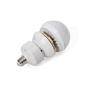 White 6 Leaf Bulb LED Fan Light with Remote