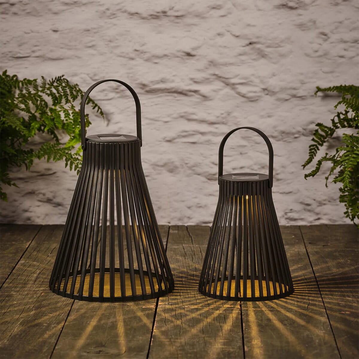 2 Piece Set - Black Solar LED Light (200mAh) image number 1