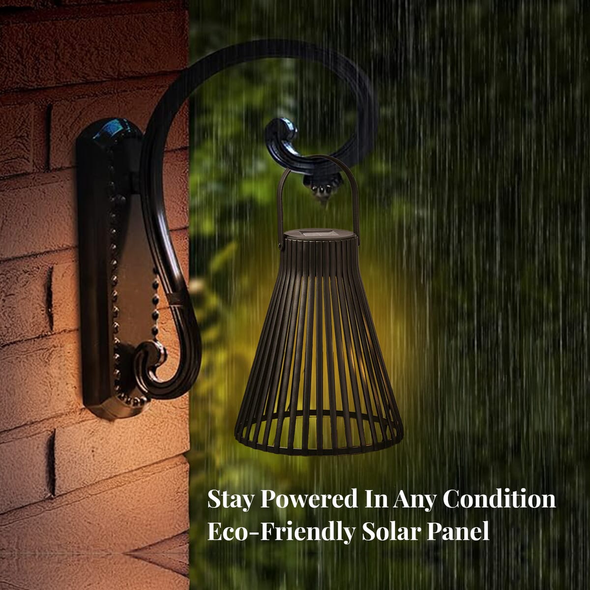 2 Piece Set - Black Solar LED Light (200mAh) image number 5