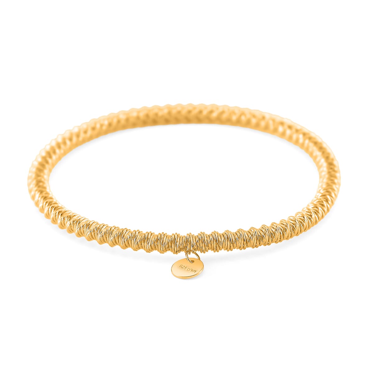 Twisted Stretch Bracelet in 14K Yellow Gold Over Sterling Silver (7.25-7.50In) 6.30 Grams image number 2
