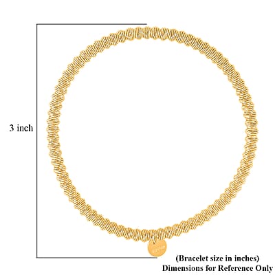 Twisted Stretch Bracelet in 14K Yellow Gold Over Sterling Silver (7.25-7.50In) 6.30 Grams
