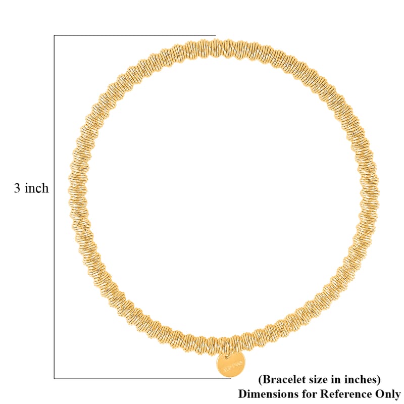 Twisted Stretch Bracelet in 14K Yellow Gold Over Sterling Silver (7.25-7.50In) 6.30 Grams