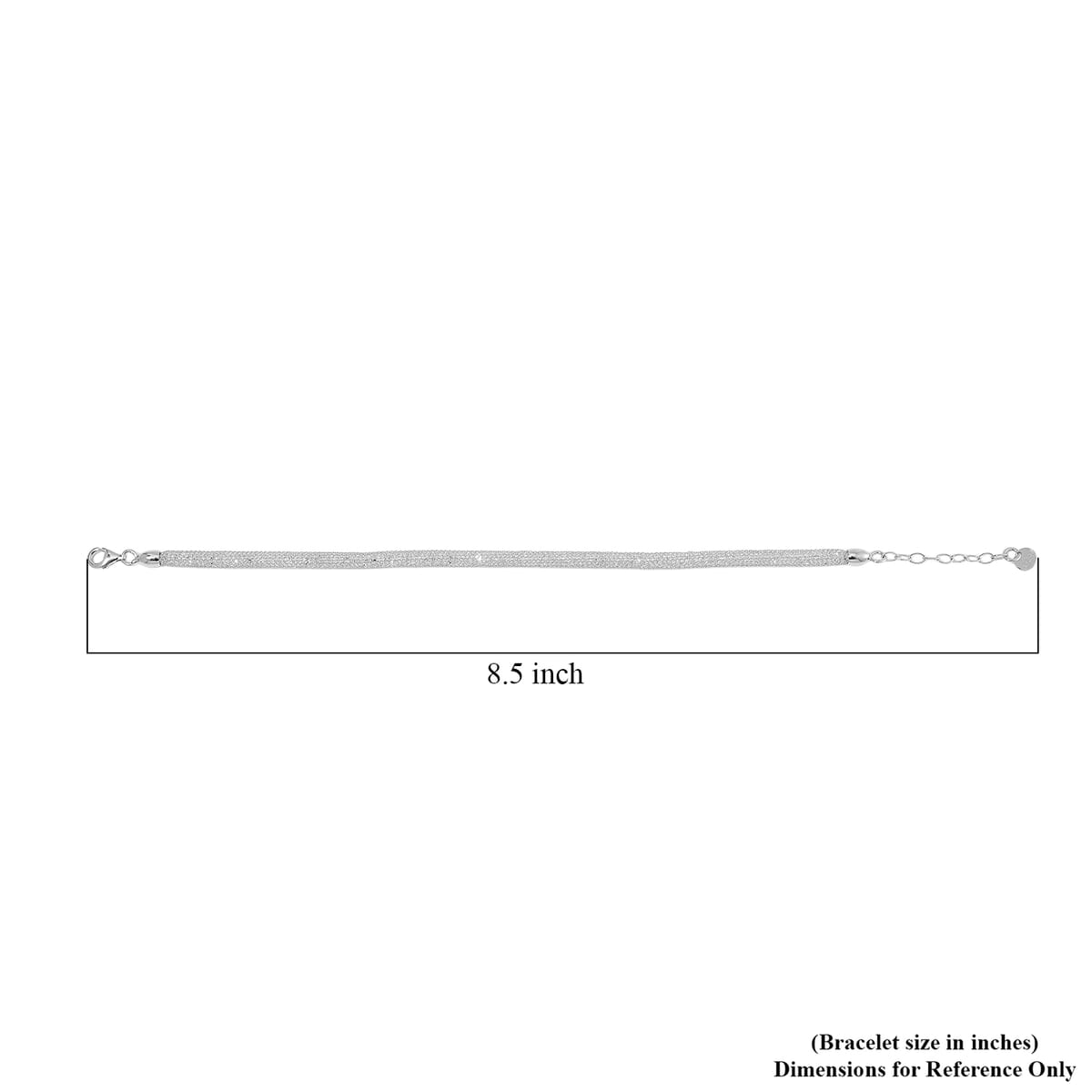 Simulated Diamond Bracelet in Rhodium Over Sterling Silver (7.0-8.0In) image number 5