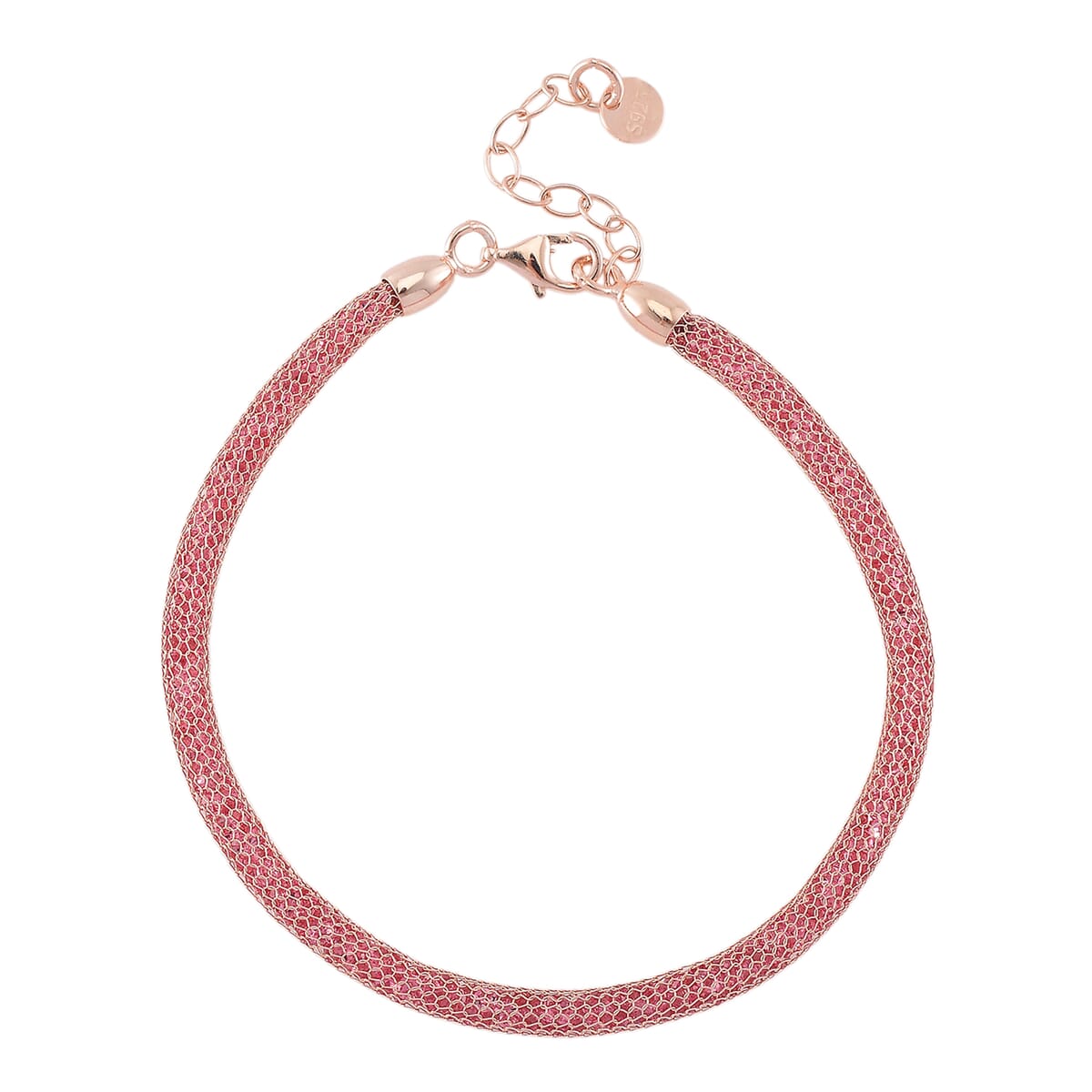 Simulated Pink Diamond Bracelet in 14K Rose Gold Over Sterling Silver (7.0-8.0In) image number 0