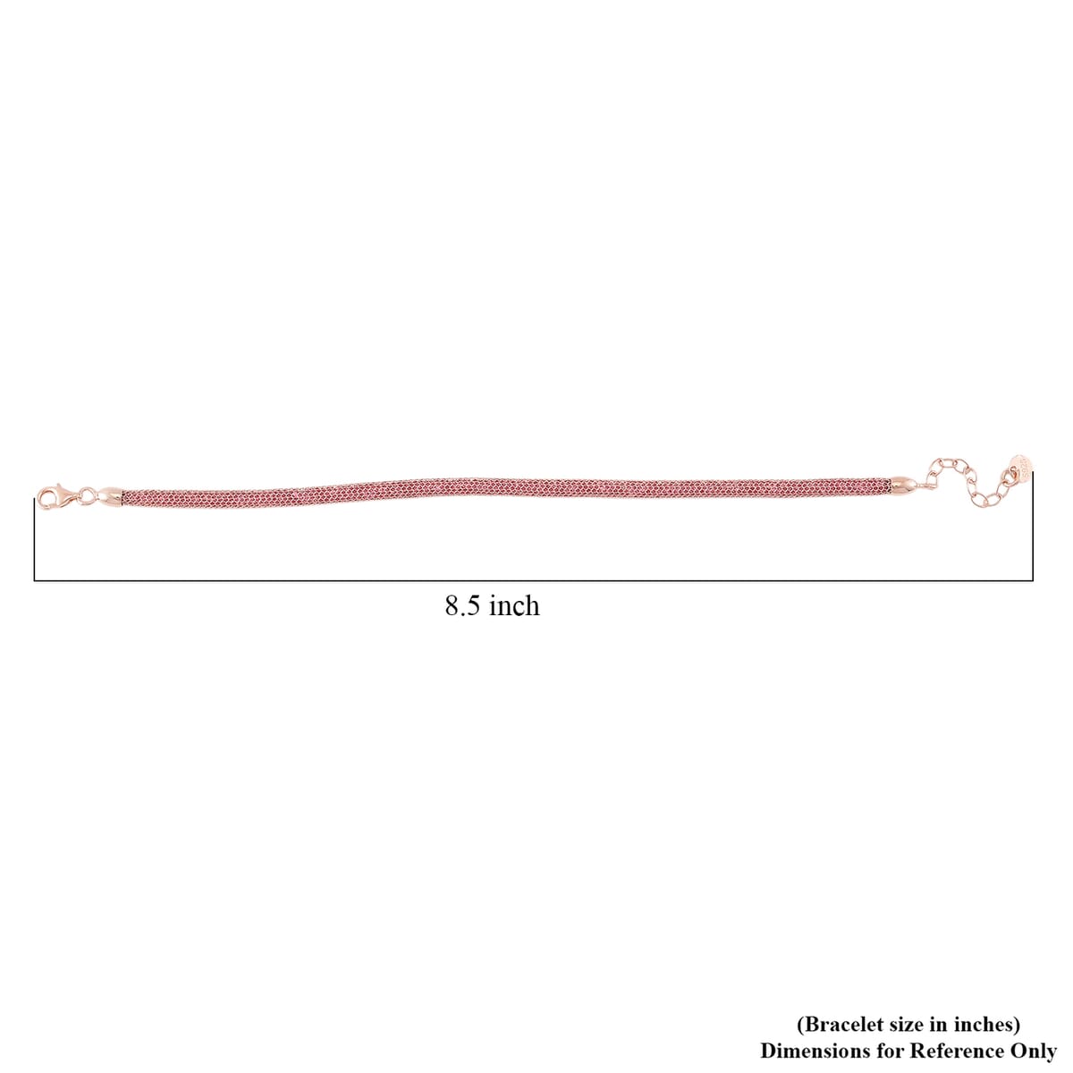 Simulated Pink Diamond Bracelet in 14K Rose Gold Over Sterling Silver (7.0-8.0In) image number 5
