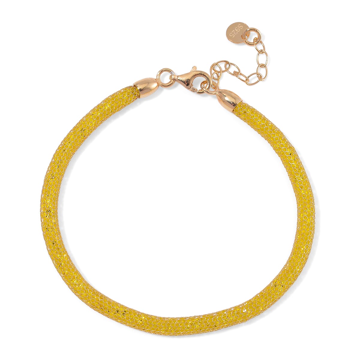 Simulated Yellow Diamond Bracelet in 14K Yellow Gold Over Sterling Silver (7.0-8.0In) image number 0