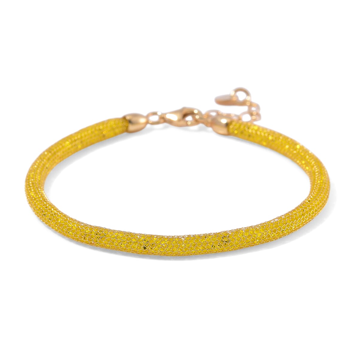 Simulated Yellow Diamond Bracelet in 14K Yellow Gold Over Sterling Silver (7.0-8.0In) image number 2