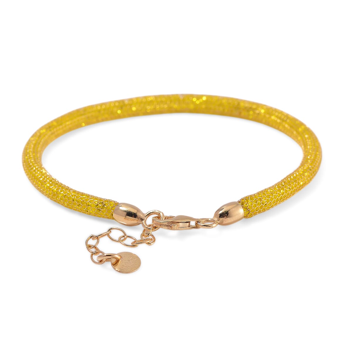 Simulated Yellow Diamond Bracelet in 14K Yellow Gold Over Sterling Silver (7.0-8.0In) image number 3