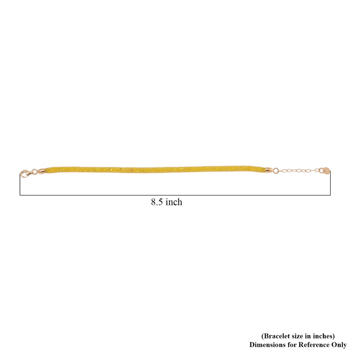 Simulated Yellow Diamond Bracelet in 14K Yellow Gold Over Sterling Silver (7.0-8.0In) image number 5