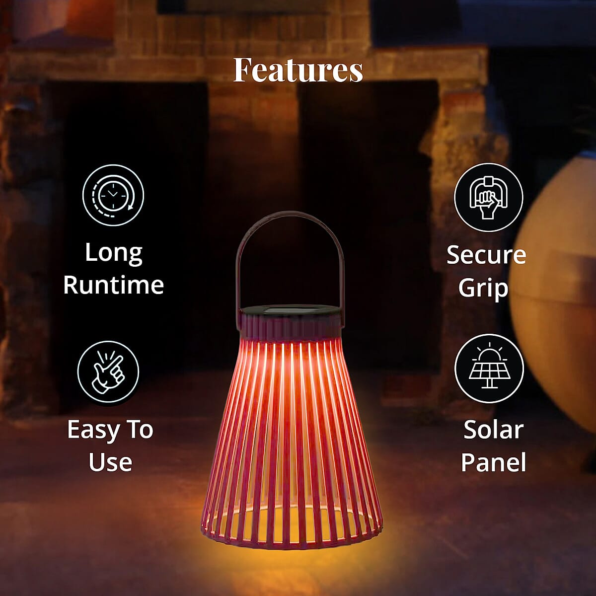 2 Piece Set - Purple Solar LED Light (200mAh) image number 3
