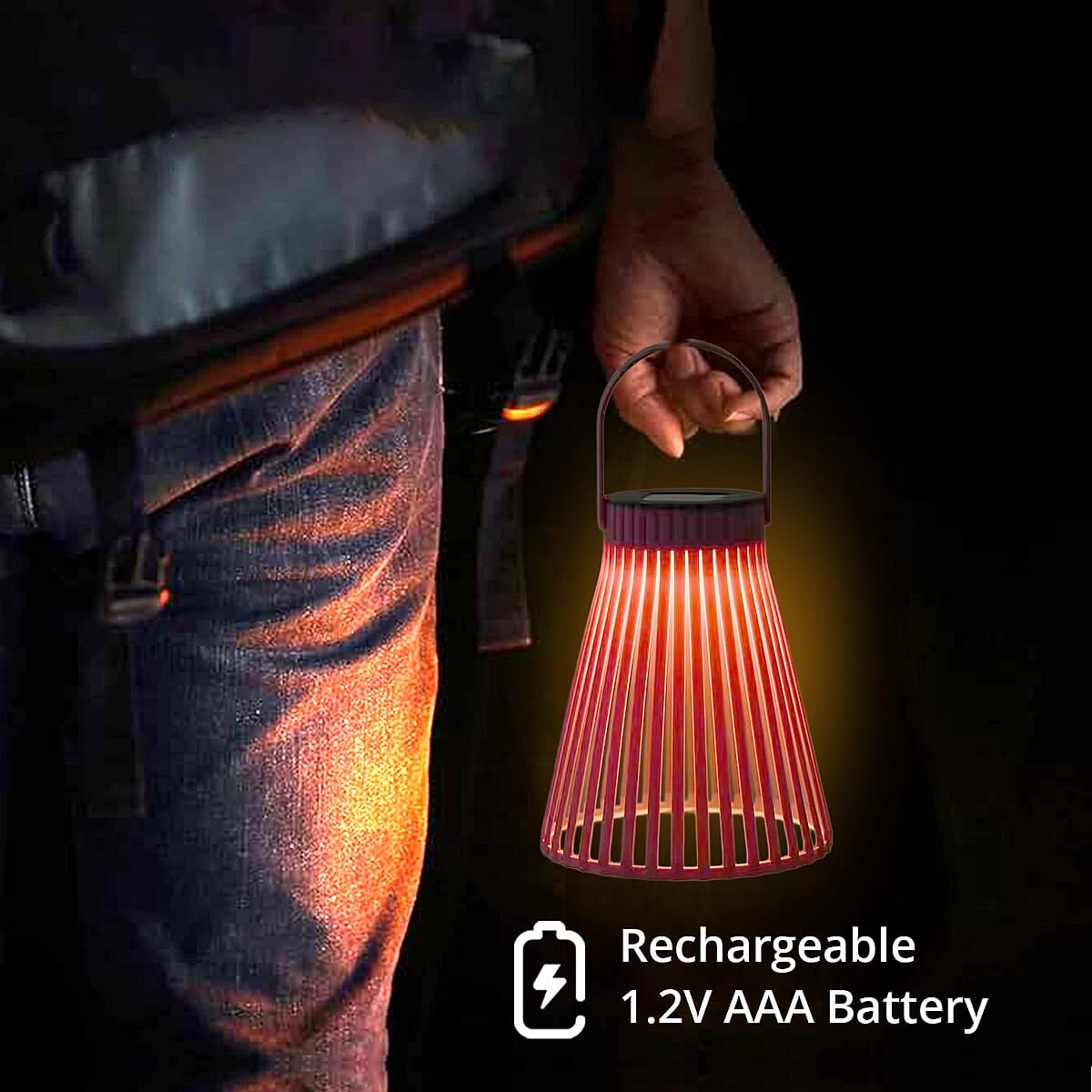2 Piece Set - Purple Solar LED Light (200mAh) image number 5