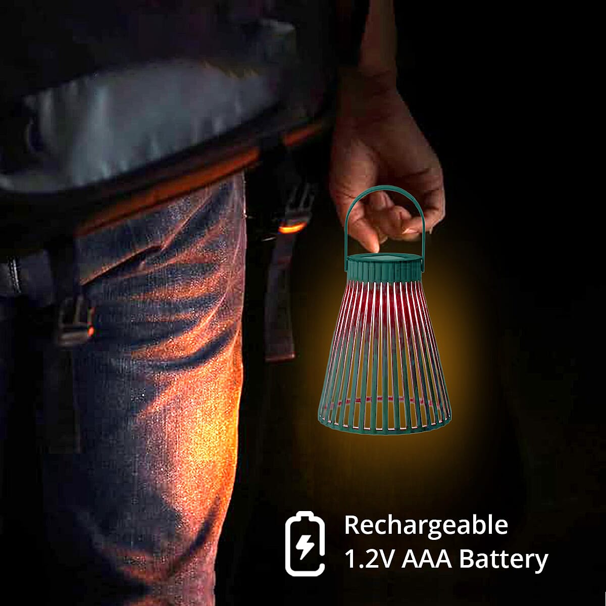 2 Piece Set - Green Solar LED Light (200mAh) image number 4