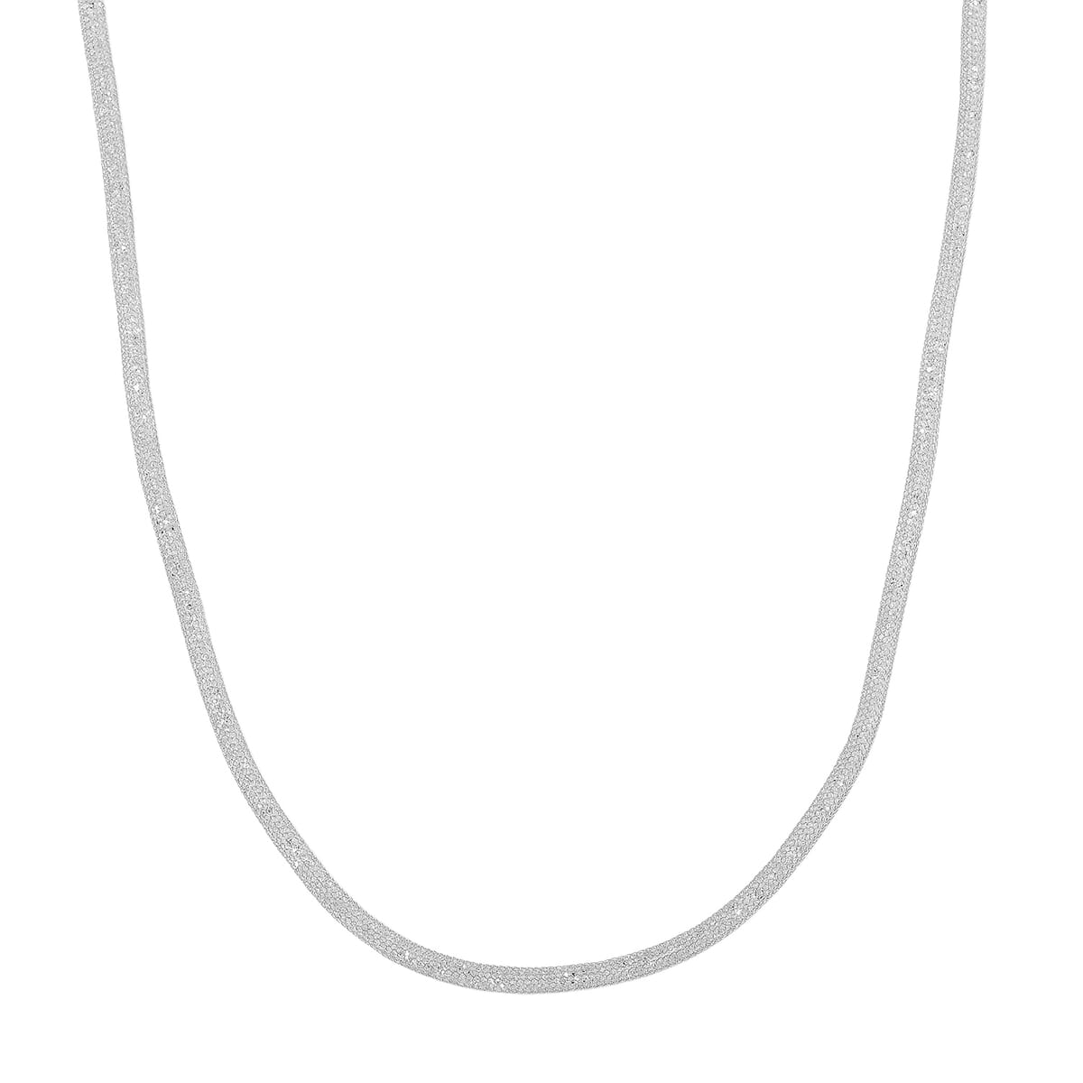 Simulated Diamond Necklace in Rhodium Over Sterling Silver 20 Inches image number 0