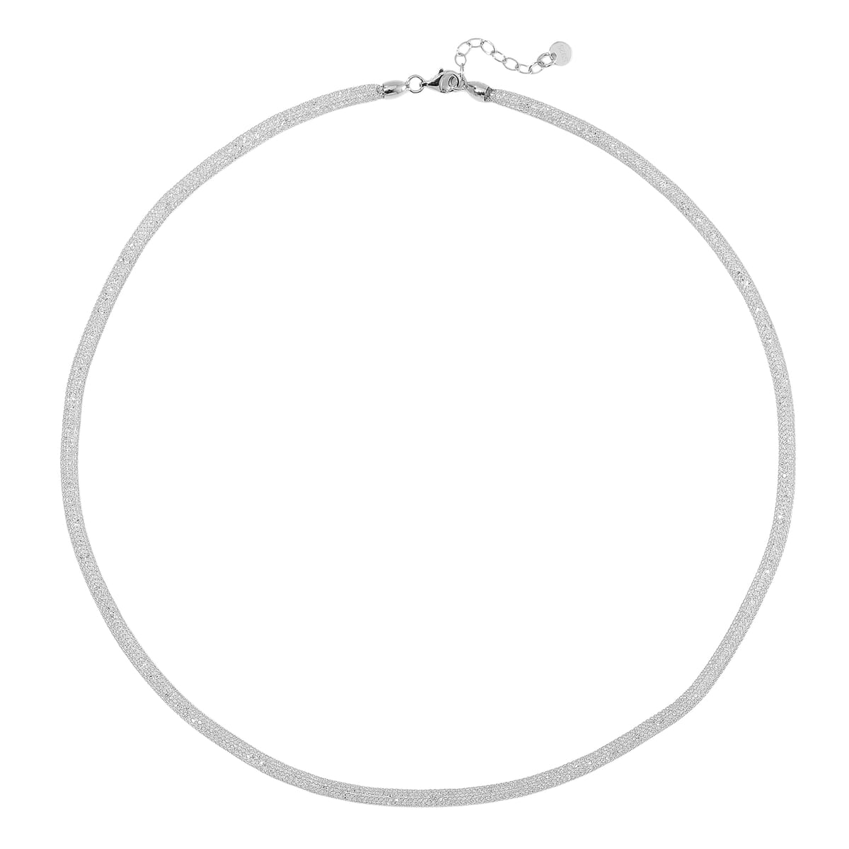 Simulated Diamond Necklace in Rhodium Over Sterling Silver 20 Inches image number 2