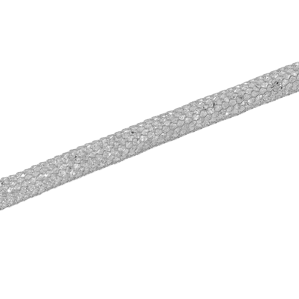 Simulated Diamond Necklace in Rhodium Over Sterling Silver 20 Inches image number 3