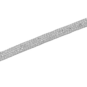 Simulated Diamond Necklace in Rhodium Over Sterling Silver 20 Inches