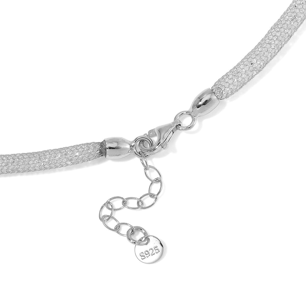 Simulated Diamond Necklace in Rhodium Over Sterling Silver 20 Inches image number 4