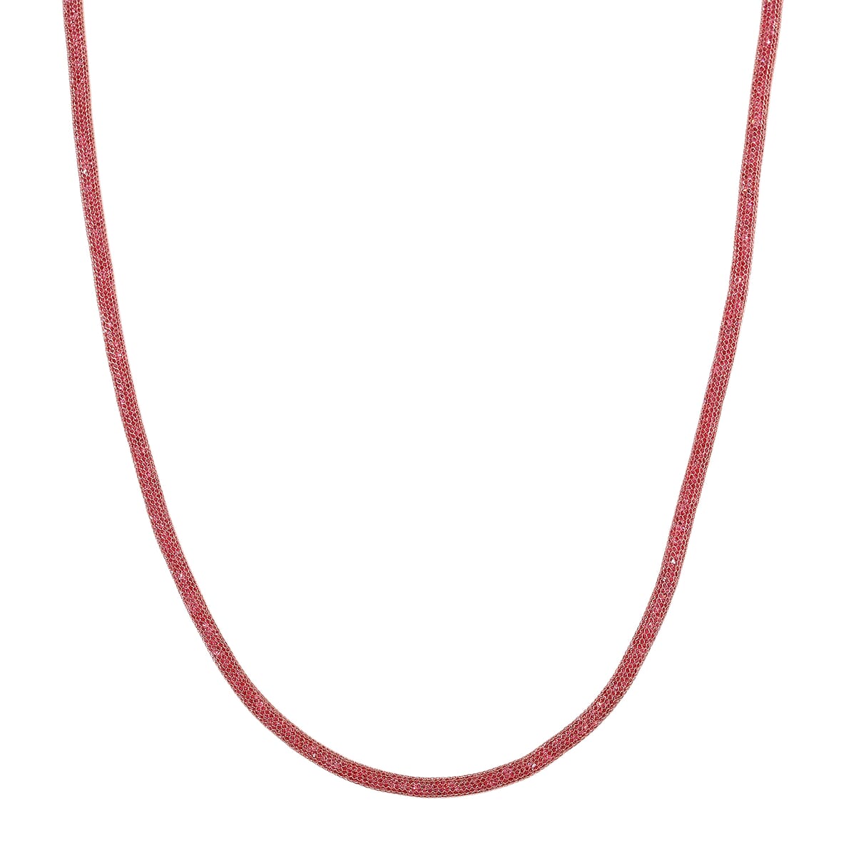 Simulated Pink Diamond Necklace in 14K Rose Gold Over Sterling Silver 20 Inches image number 0