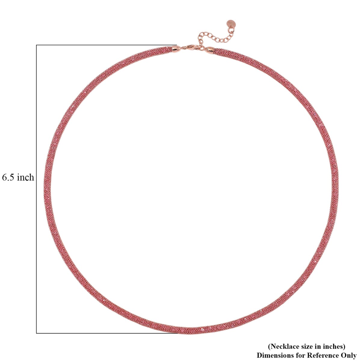 Simulated Pink Diamond Necklace in 14K Rose Gold Over Sterling Silver 20 Inches image number 5