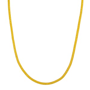 Simulated Yellow Diamond Necklace in 14K Yellow Gold Over Sterling Silver 20 Inches