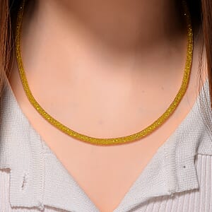 Simulated Yellow Diamond Necklace in 14K Yellow Gold Over Sterling Silver 20 Inches
