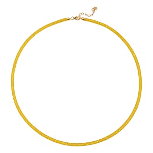 Simulated Yellow Diamond Necklace in 14K Yellow Gold Over Sterling Silver 20 Inches