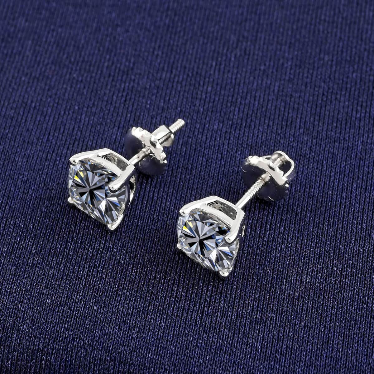 Doorbuster Luxuriant Lab Grown Diamond G-H VS 2.50 ctw Stud Earrings in 14K White Gold image number 1