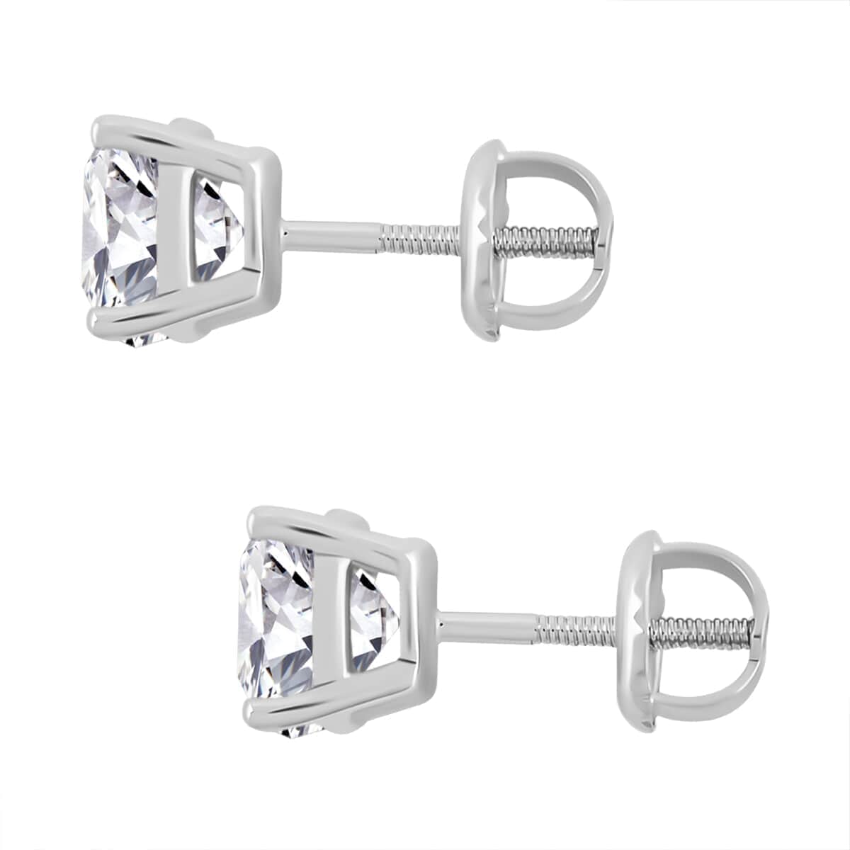 Doorbuster Luxuriant Lab Grown Diamond G-H VS 2.50 ctw Stud Earrings in 14K White Gold image number 3