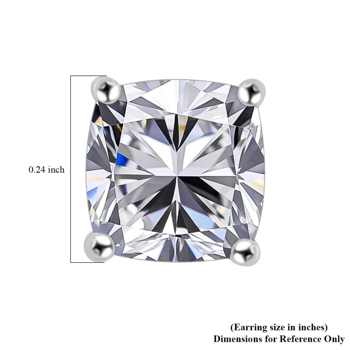 Doorbuster Luxuriant Lab Grown Diamond G-H VS 2.50 ctw Stud Earrings in 14K White Gold image number 4