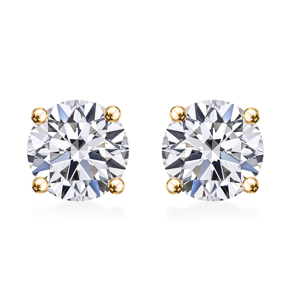 Luxuriant Lab Grown Diamond G-VS2 5.00 ctw Earrings in 14K Yellow Gold image number 0