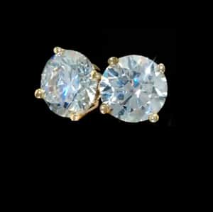 Luxuriant Lab Grown Diamond G-VS2 5.00 ctw Earrings in 14K Yellow Gold