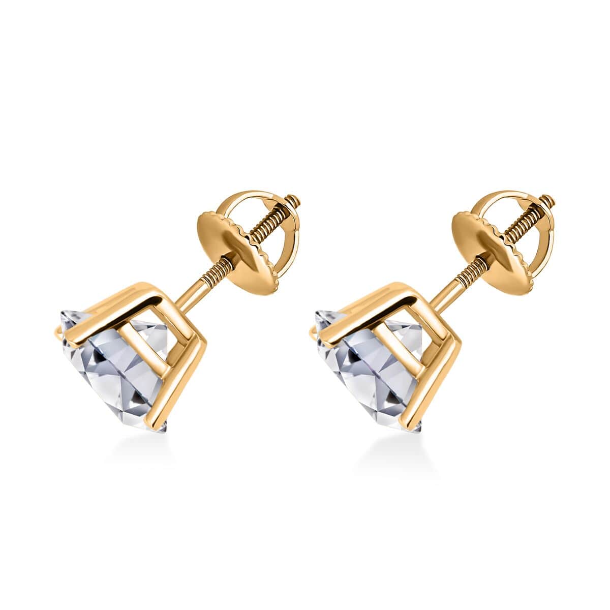 Luxuriant Lab Grown Diamond G-VS2 5.00 ctw Earrings in 14K Yellow Gold image number 2