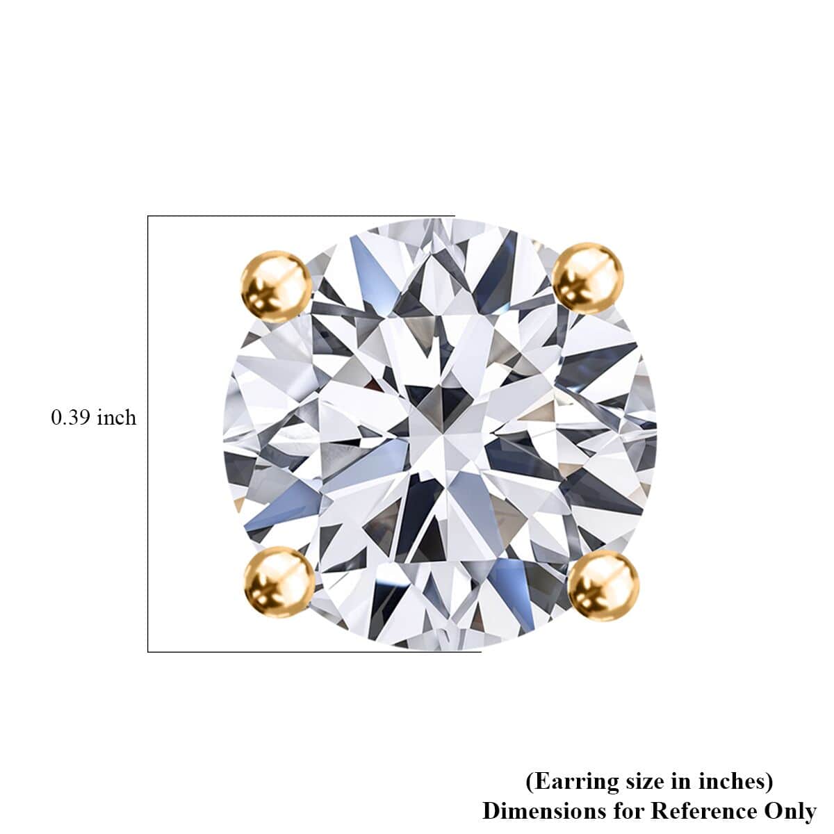 Luxuriant Lab Grown Diamond G-VS2 5.00 ctw Earrings in 14K Yellow Gold image number 3