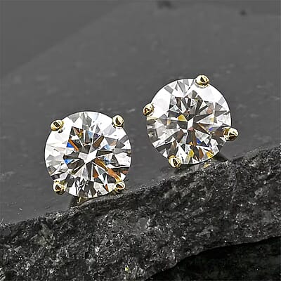 IGI Certified Luxuriant Lab Grown Diamond G-VS2 5.00 ctw Earrings in 14K Yellow Gold