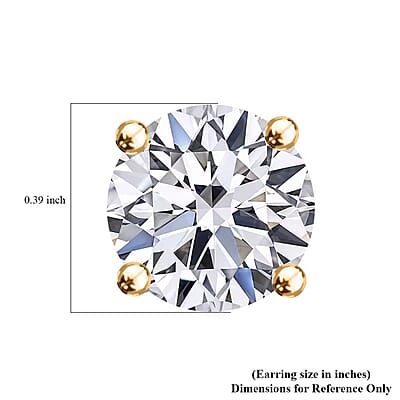 IGI Certified Luxuriant Lab Grown Diamond G-VS2 5.00 ctw Earrings in 14K Yellow Gold