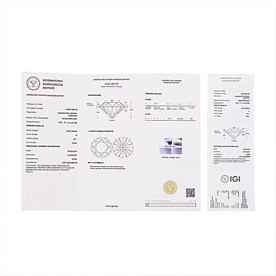 IGI Certified Luxuriant Lab Grown Diamond G-VS2 5.00 ctw Earrings in 14K Yellow Gold