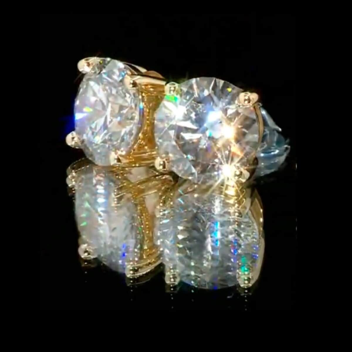 Luxuriant Lab Grown Diamond VS2-G 7.00 ctw Earrings in 14K Yellow Gold image number 2