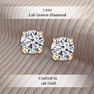 Luxuriant Lab Grown Diamond G VS2 7.00 ctw Earrings in 14K Yellow Gold