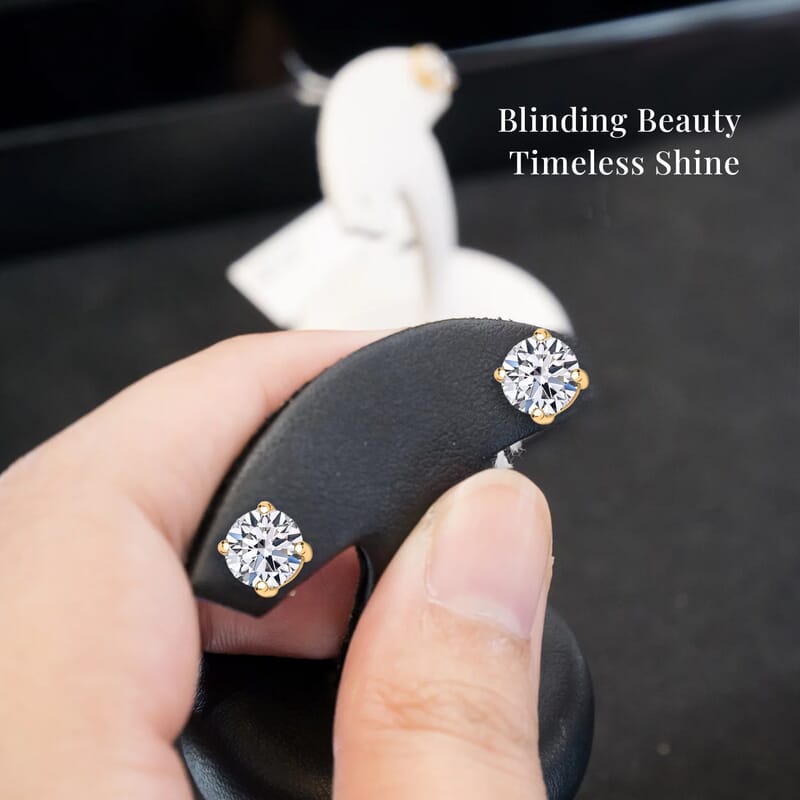 Luxuriant Lab Grown Diamond G VS2 7.00 ctw Earrings in 14K Yellow Gold