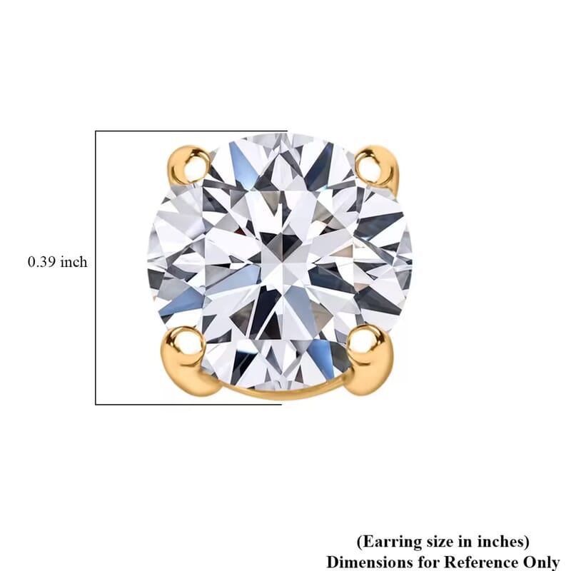 Luxuriant Lab Grown Diamond G VS2 7.00 ctw Earrings in 14K Yellow Gold
