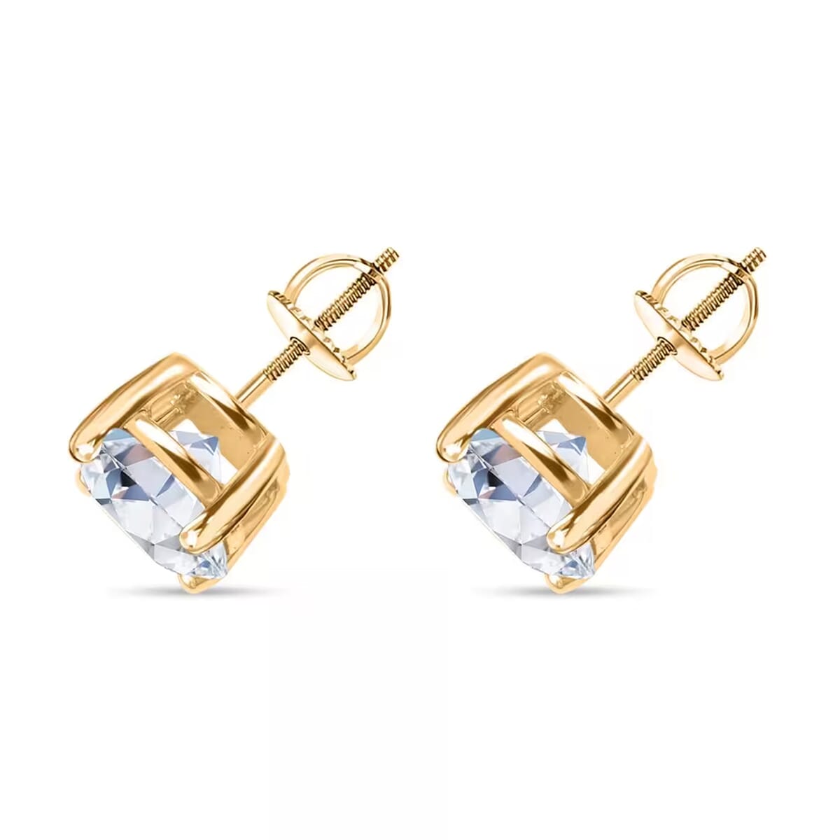 Luxuriant Lab Grown Diamond VS2-G 7.00 ctw Earrings in 14K Yellow Gold image number 9